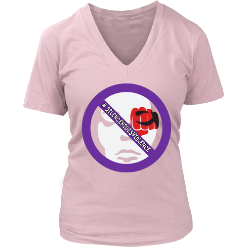 Limited Edition Silence Hides Violence District Womens V-Neck