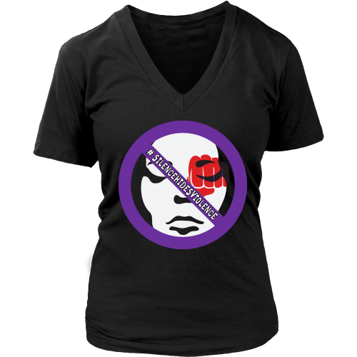 Limited Edition Silence Hides Violence District Womens V-Neck